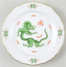 Ming Dragon Green Dessert Plate