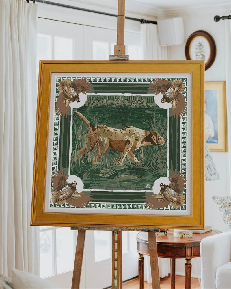 On the Hunt Framed Scarf Print