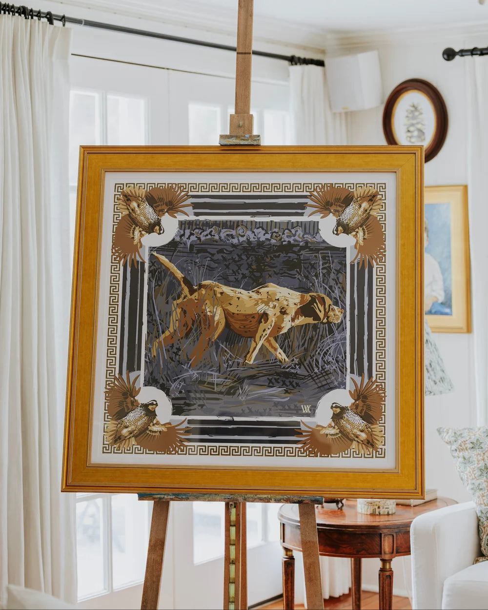 On the Hunt Framed Scarf Print