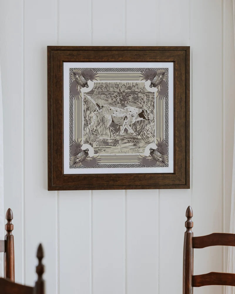 On the Hunt Framed Scarf Print