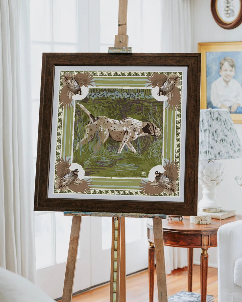 On the Hunt Framed Scarf Print