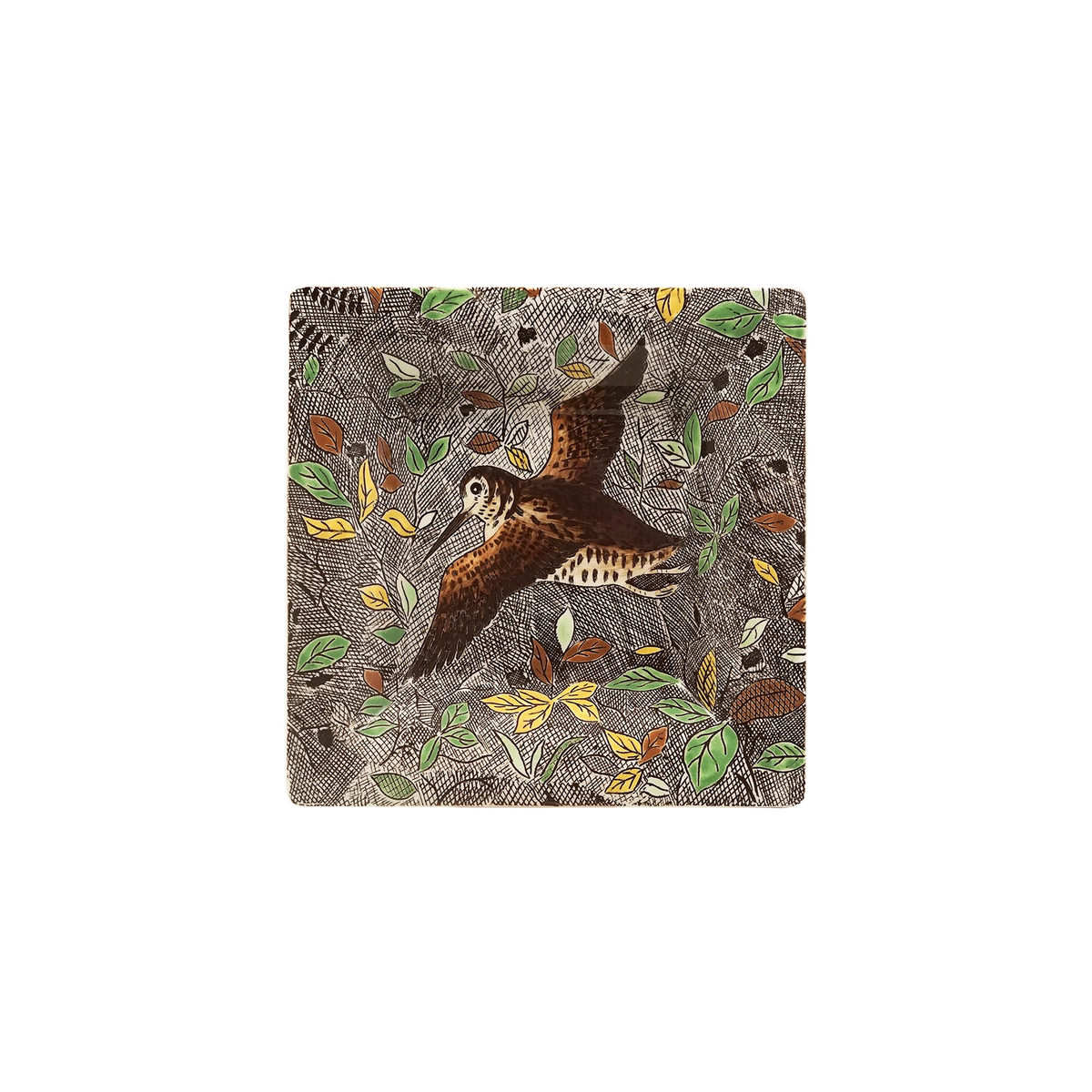Rambouillet Square Tray - Woodcock - Large