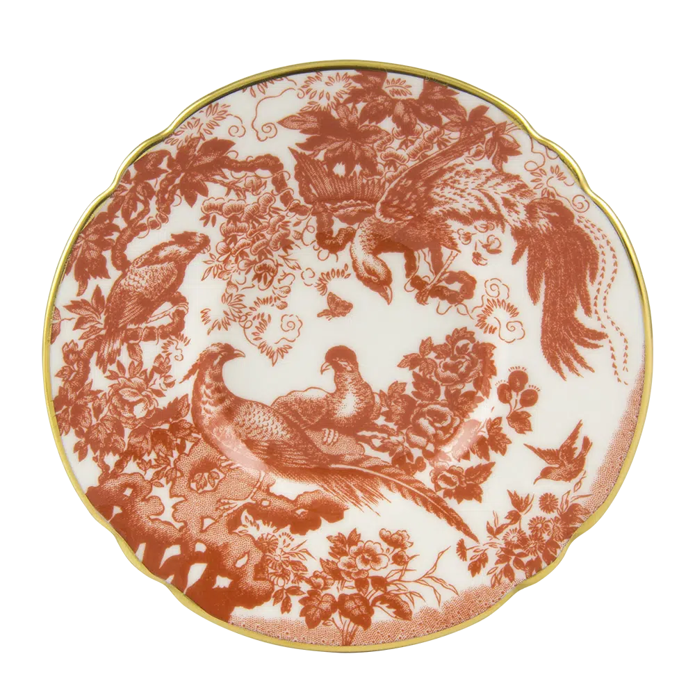 Red Aves Coffee Saucer