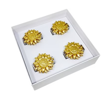 Sunflower Napkin Rings - Set of 4
