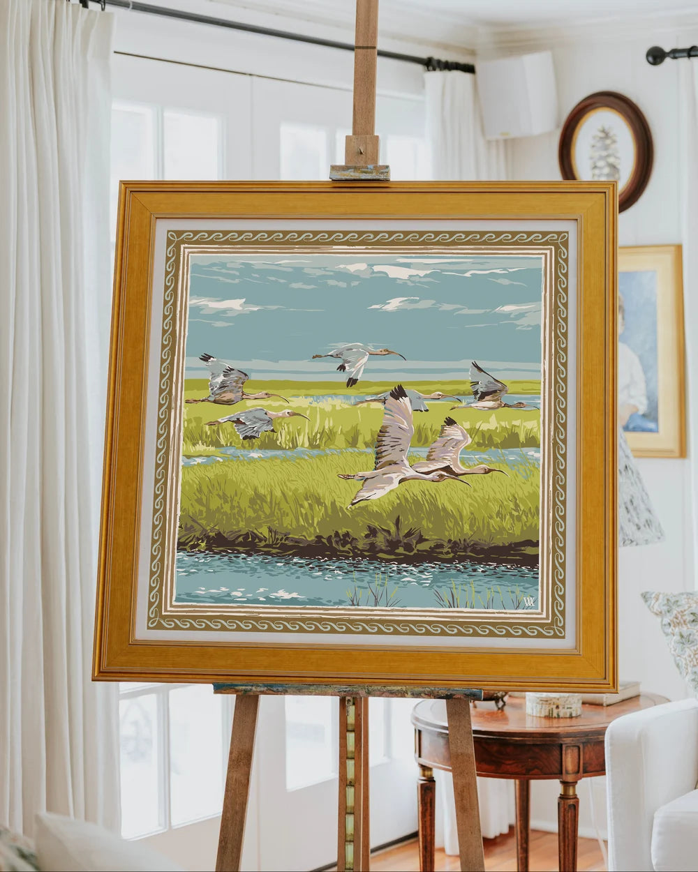 Marsh Flyer Framed Scarf Print
