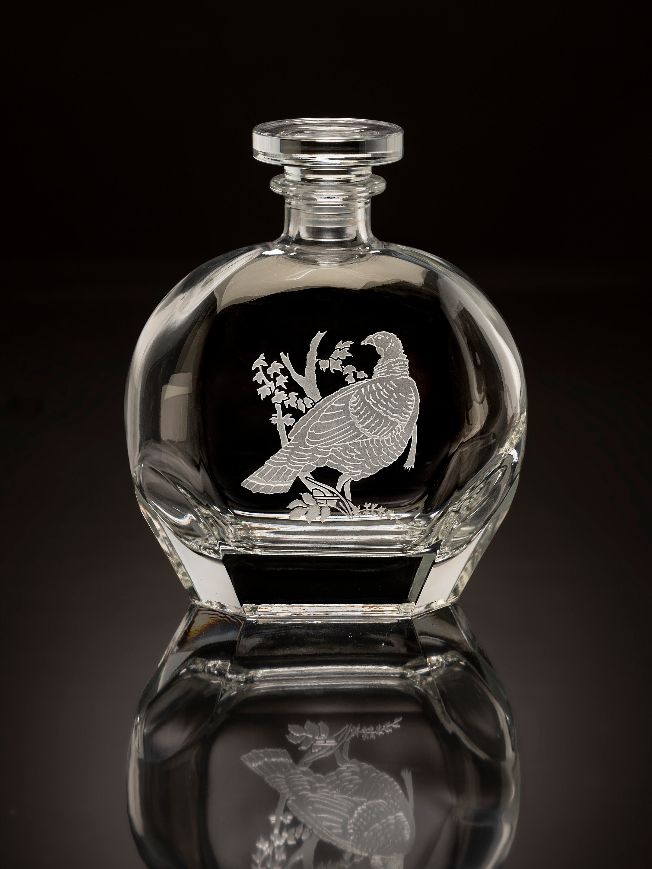 Wild Turkey Round Crystal Decanter