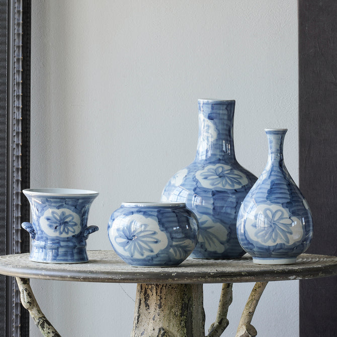 Blue & White Folk Pot