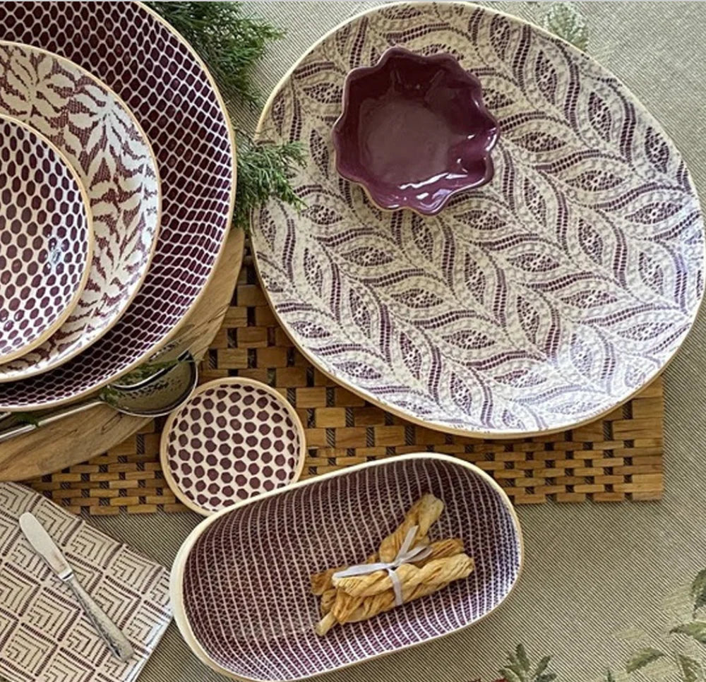 Bordeaux Handled Bar Tray