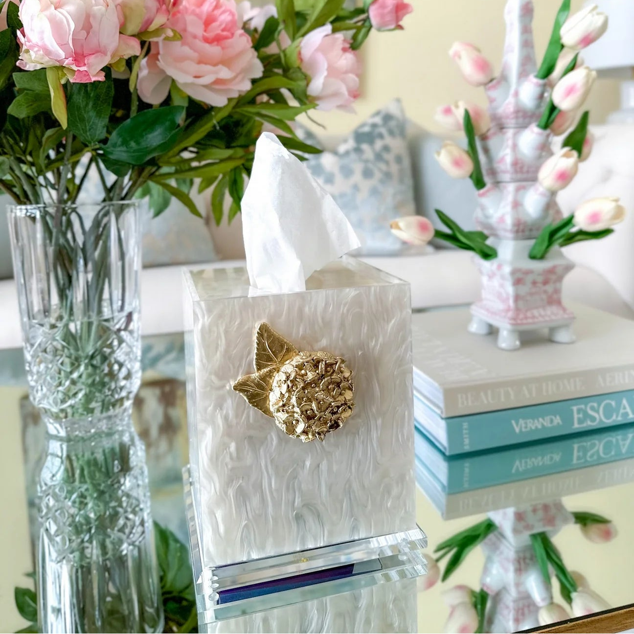 Hydrangea Boutique Tissue Box Cover