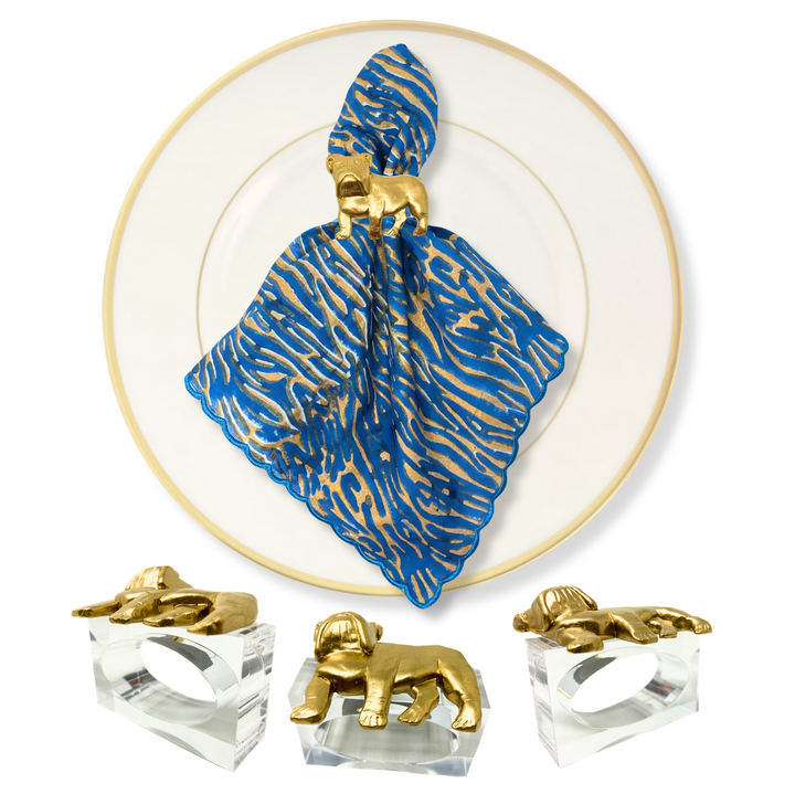 Bulldog Napkin Ring - Set of 4