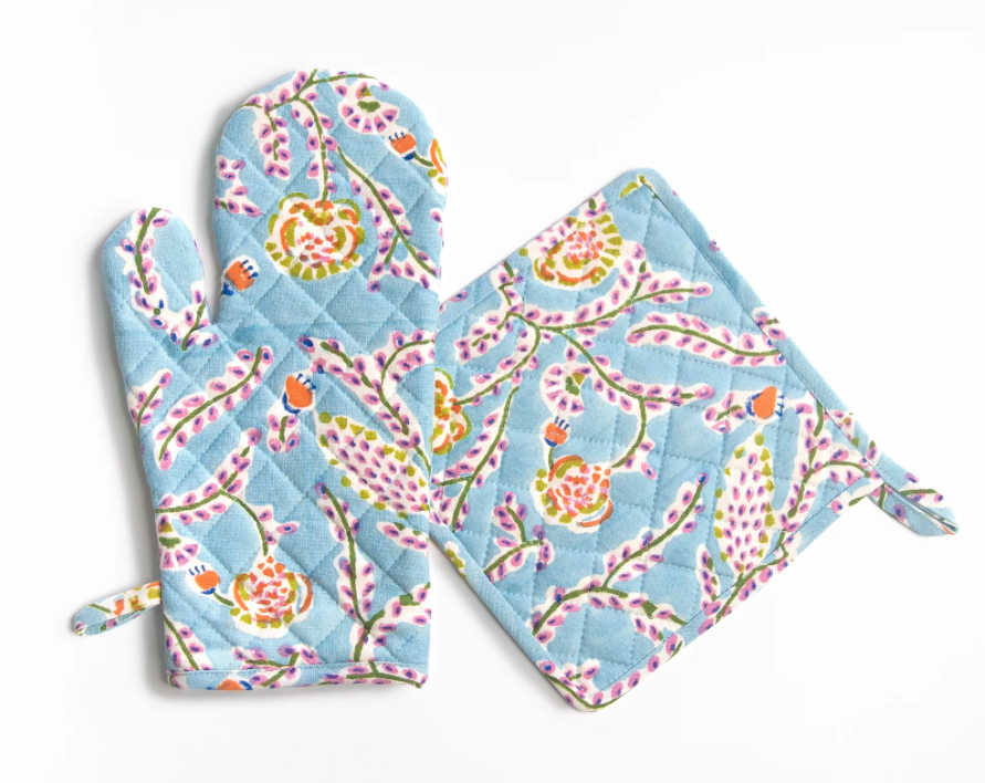 Block Print Oven Mitt Sets