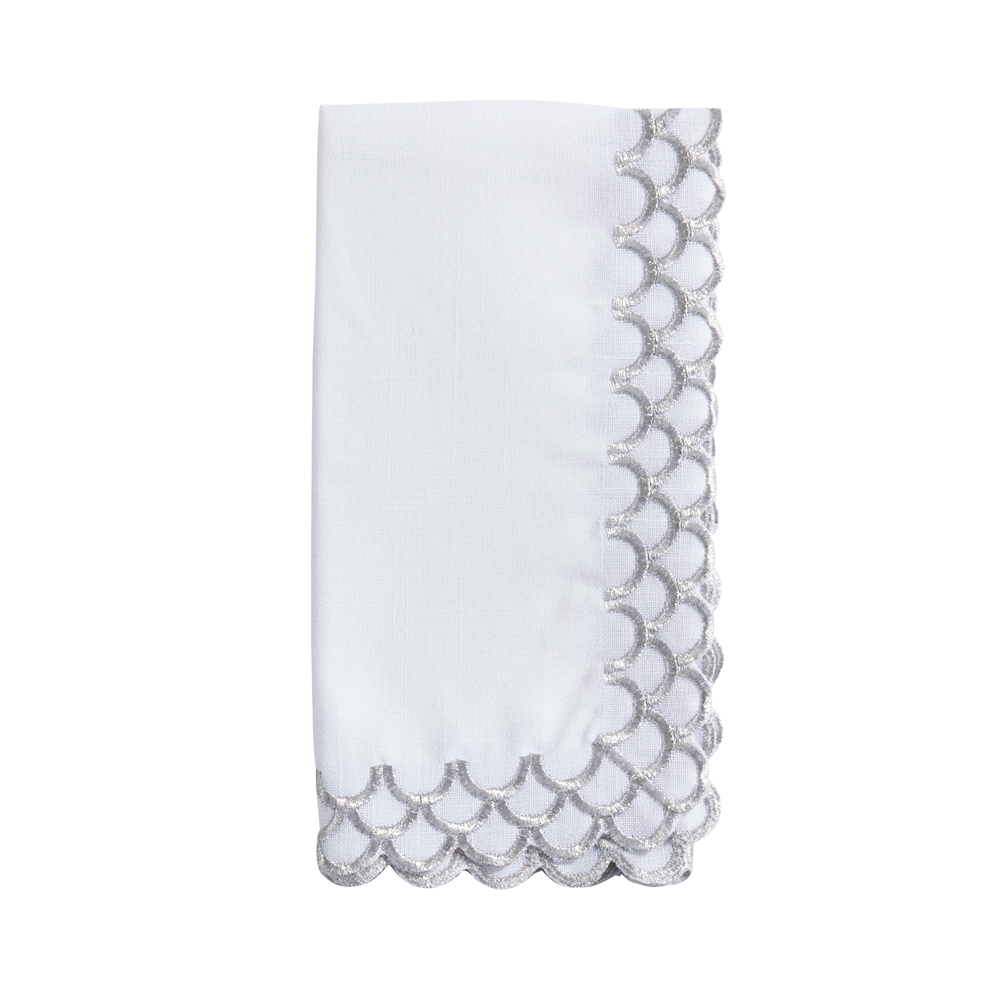 Scalloped Border Napkin Set of 4