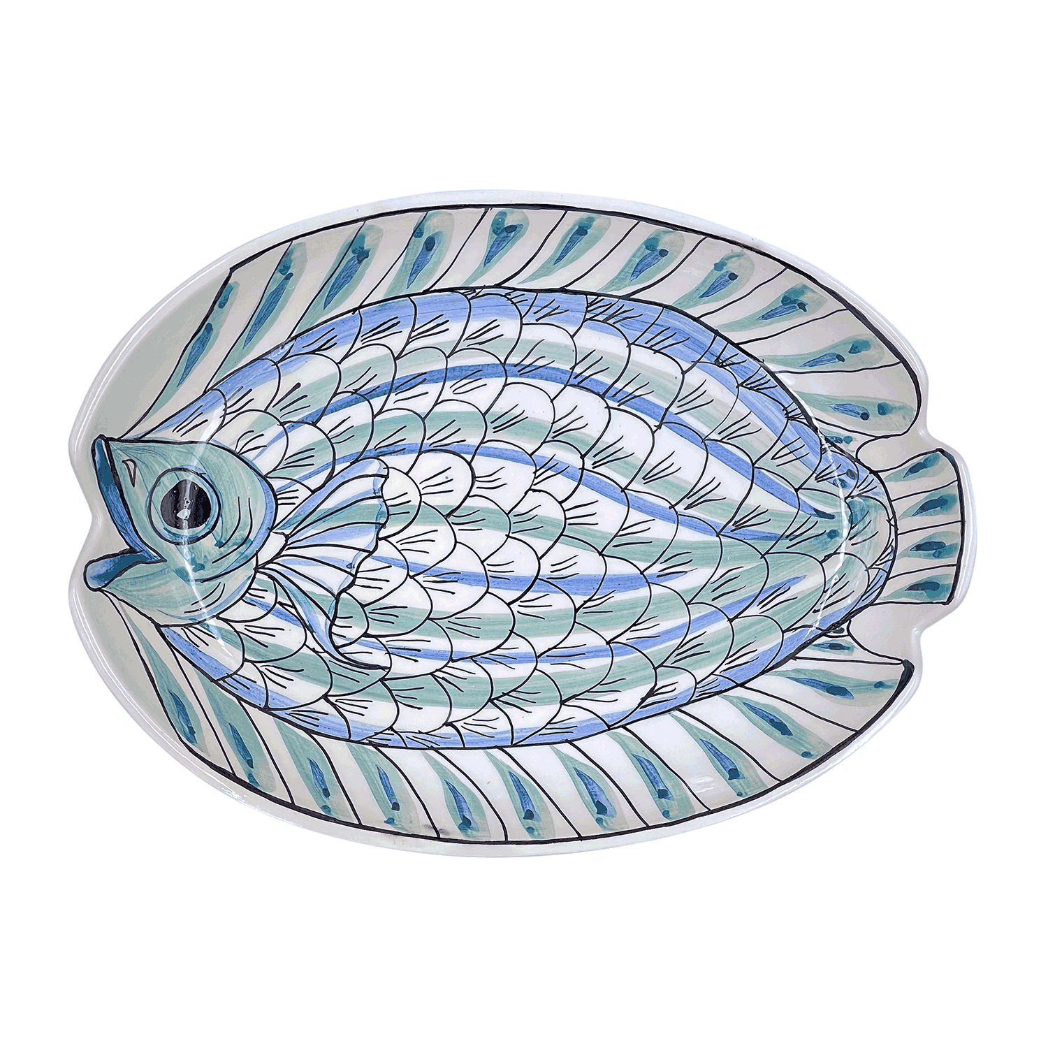 Romina Fish Oval Platter Blue