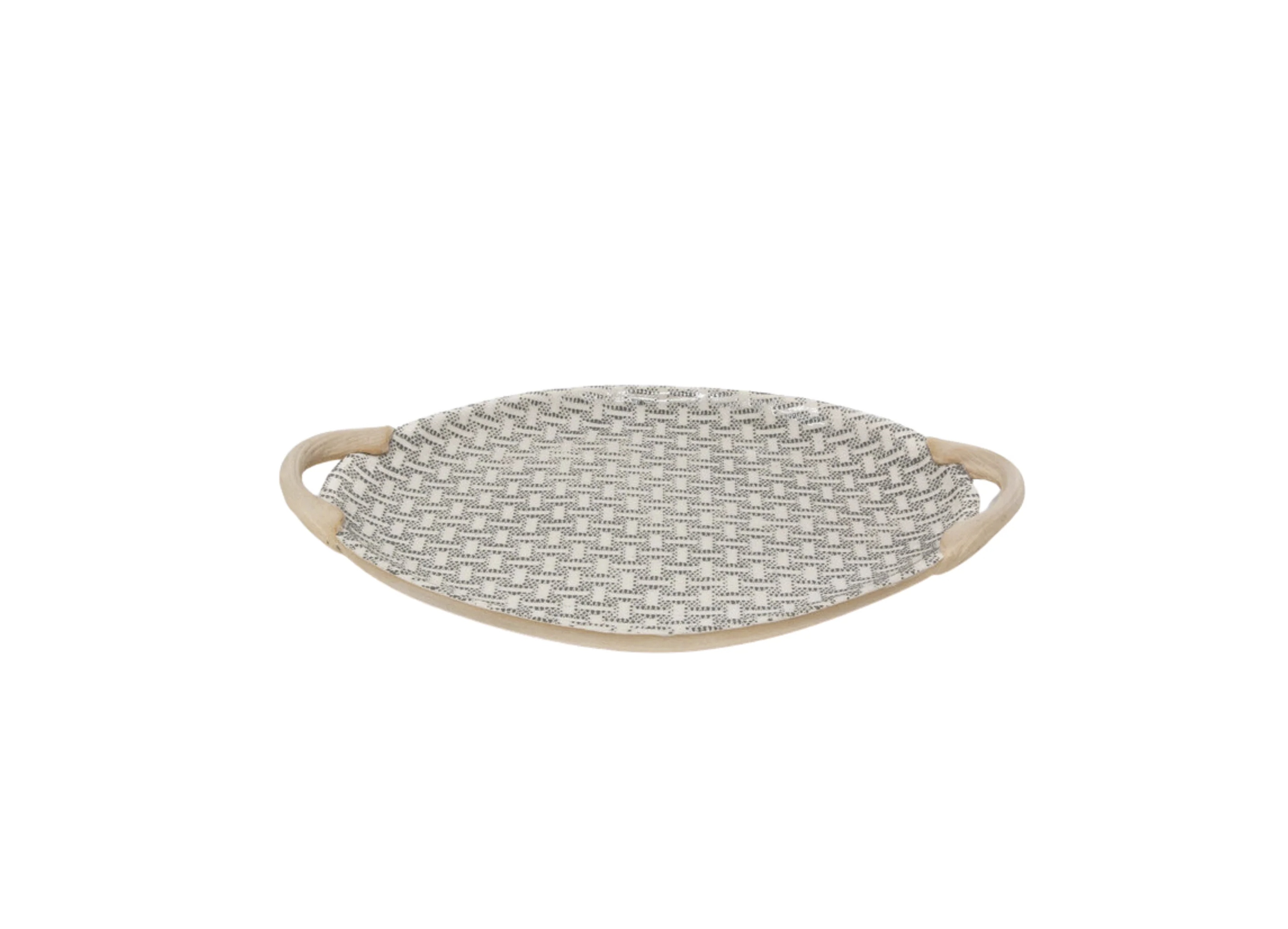 Mocha Small Oval Tray with Handles