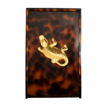 Alligator Guest Towel Box - Tortoise finish acrylic