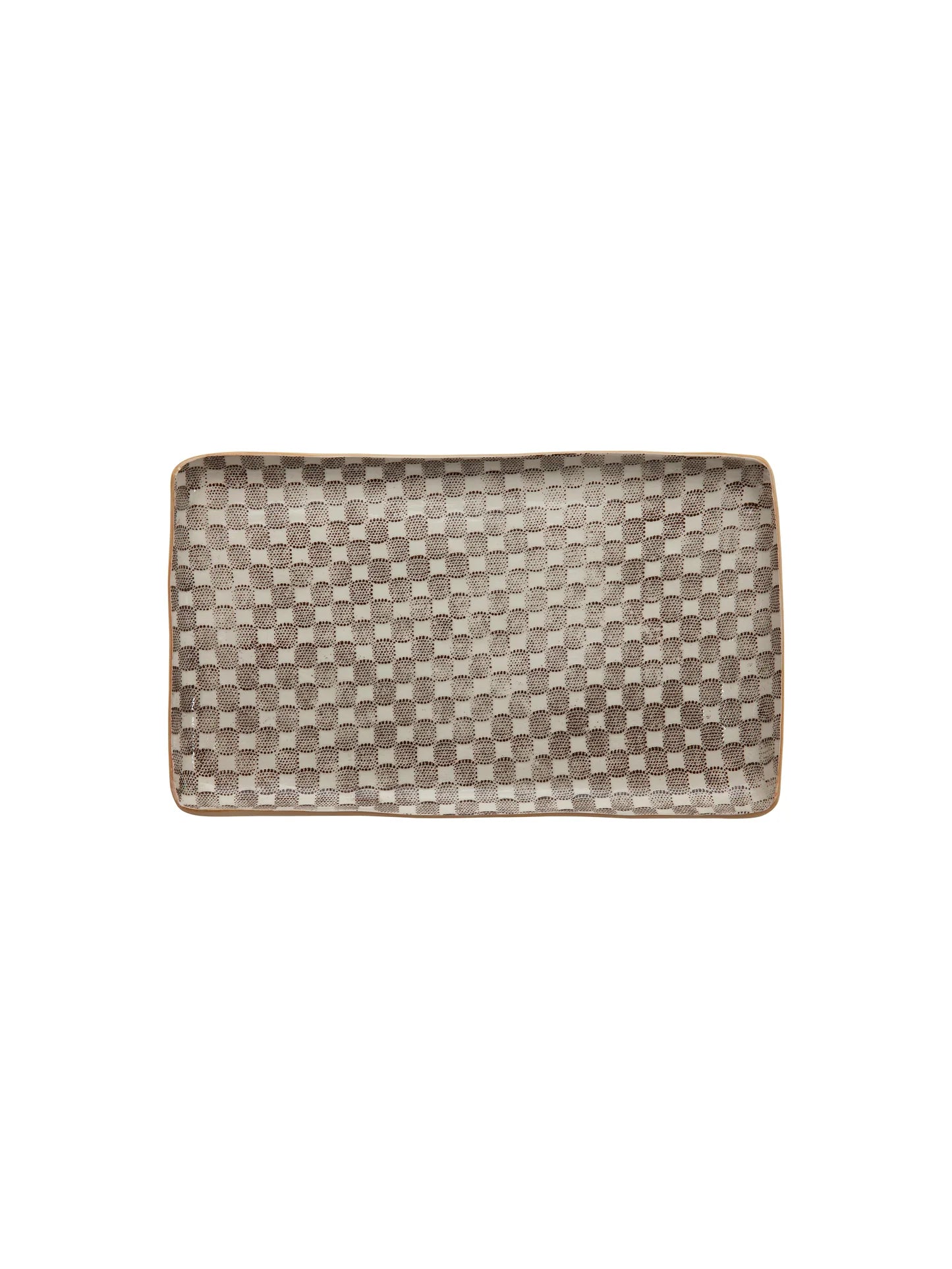 Chestnut Small Rectangular Stacking Tray