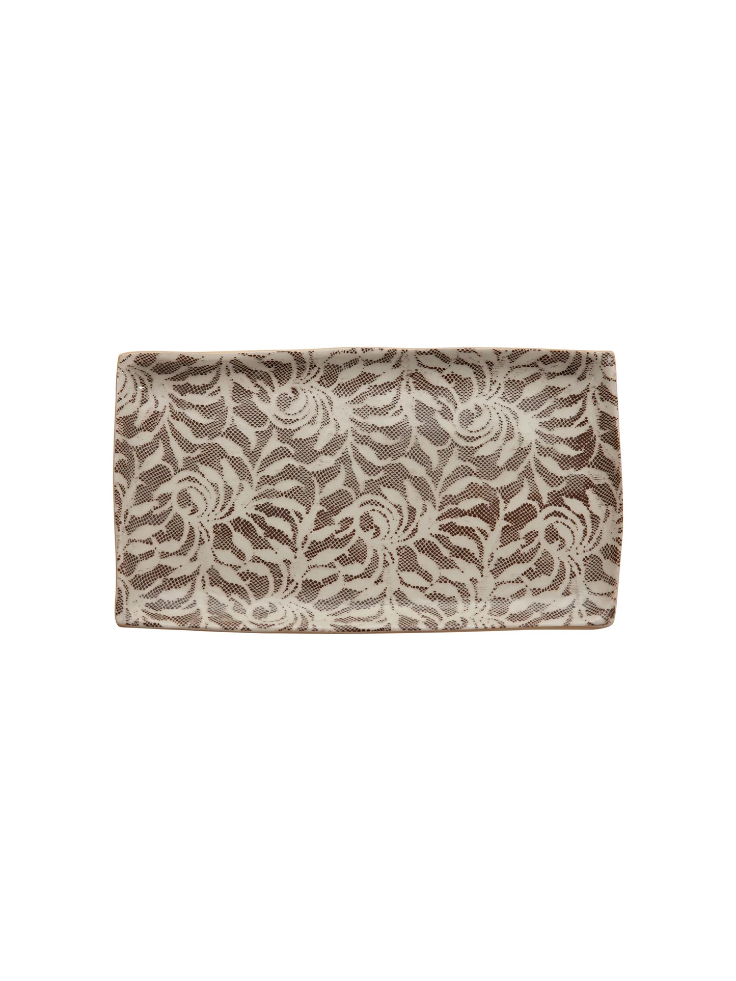 Chestnut Small Rectangular Stacking Tray