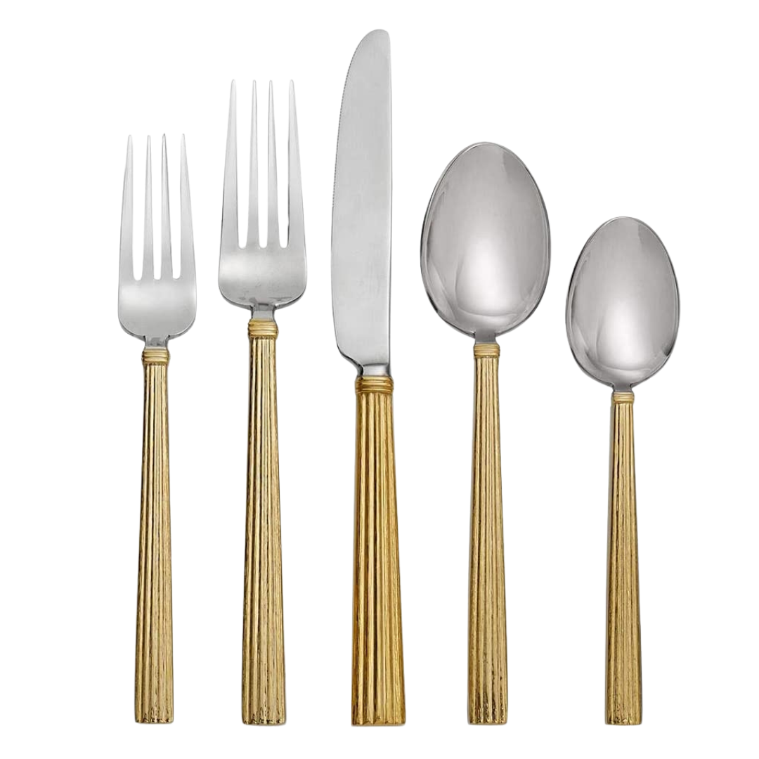 Wheat Gold 5-Piece Flatware Set