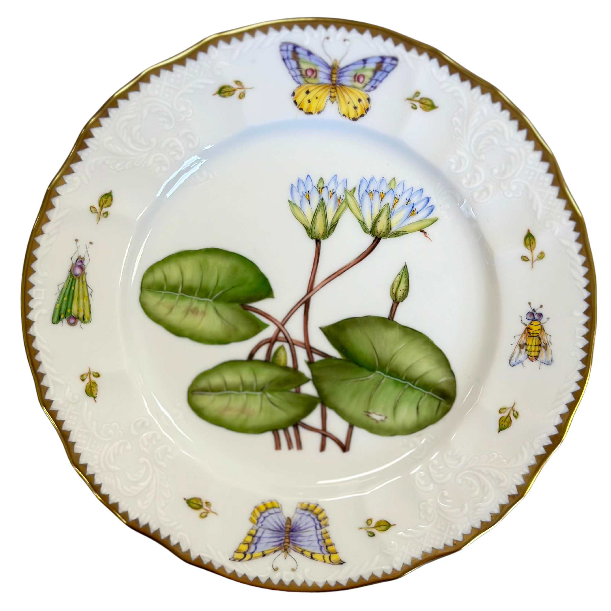 Anna Weatherley Seascape - Waterlily with Butterflies Salad Plate