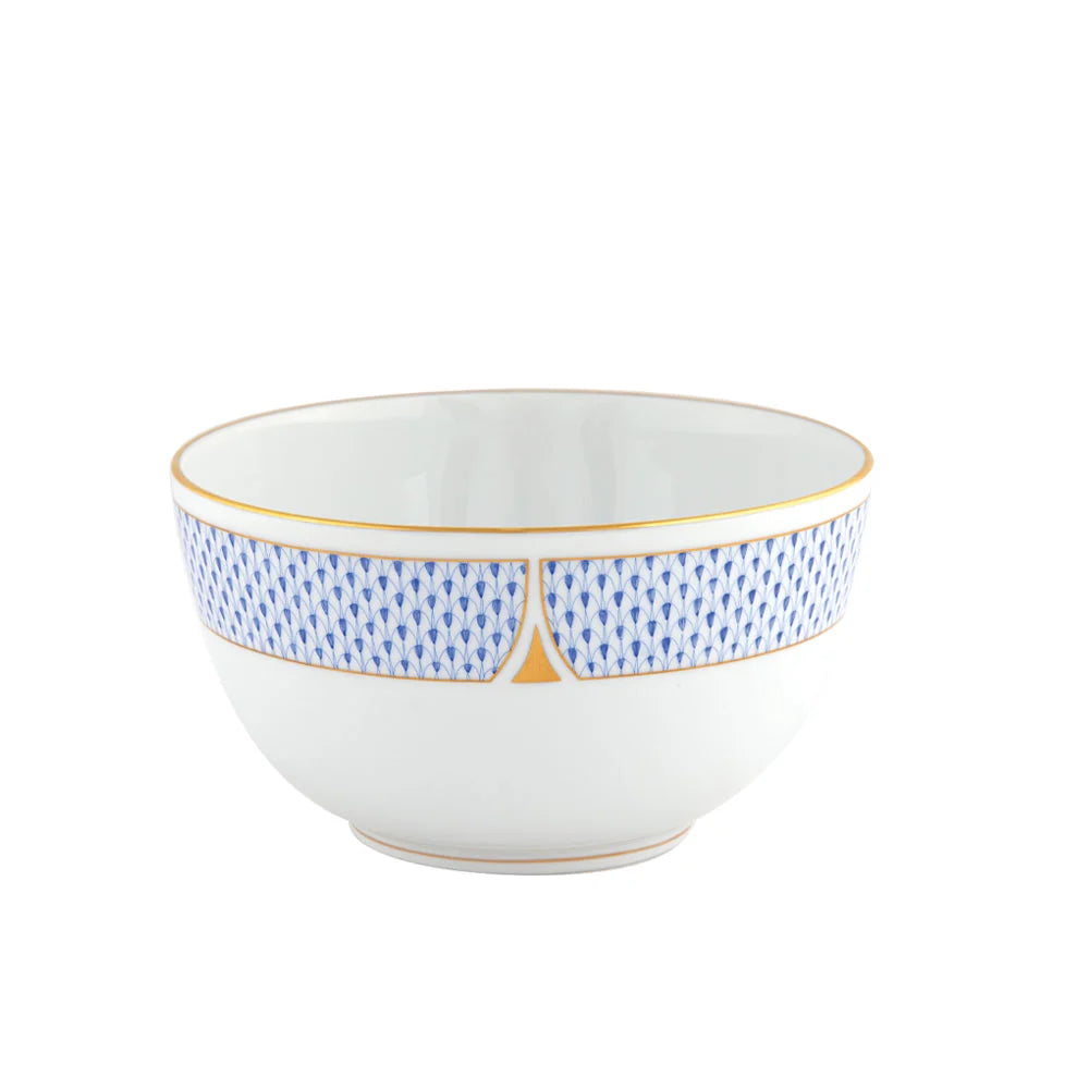 Art Deco Blue Round Bowl