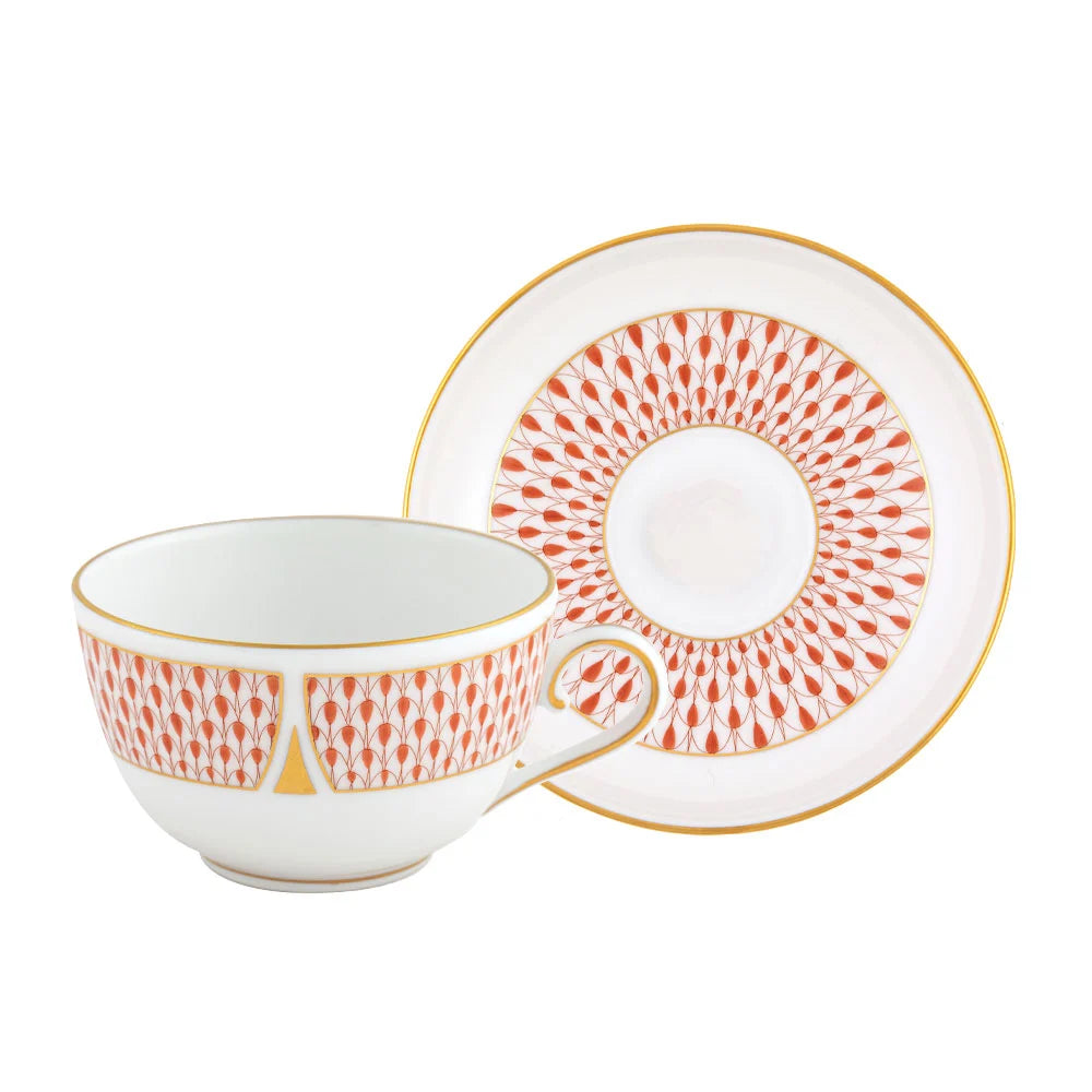 Art Deco Rust Teacup