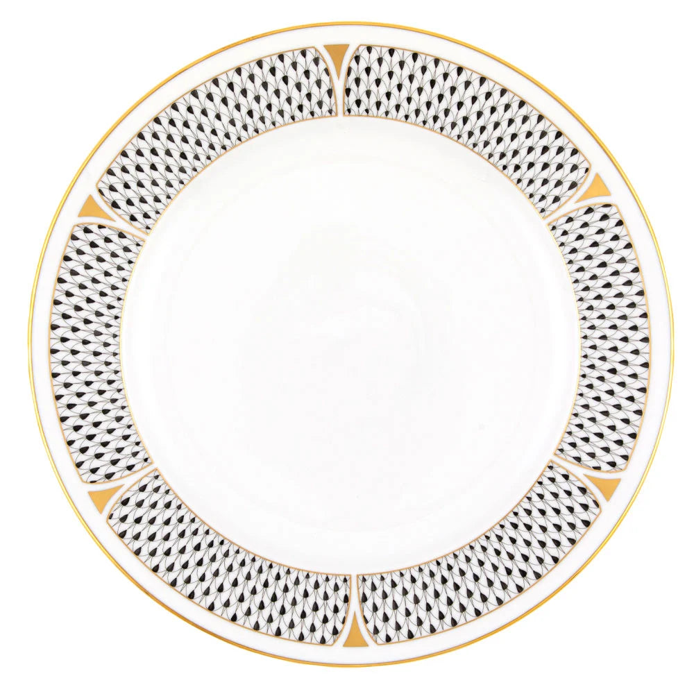 Art Deco Black Service Plate