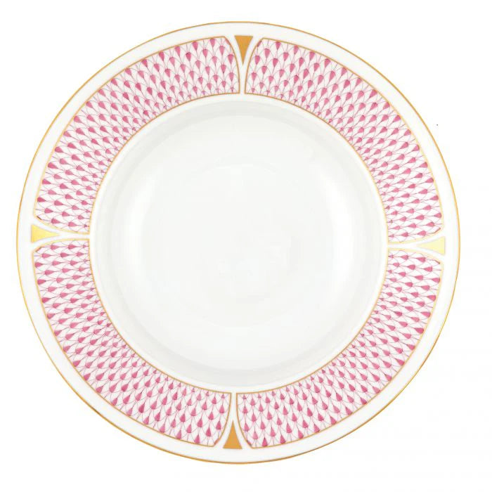 Art Deco Raspberry Dinner Plate