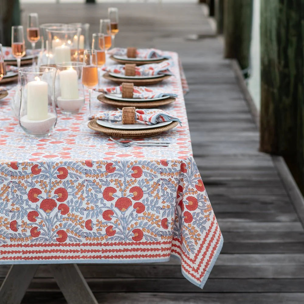 Cactus Flower Ivory Tablecloth
