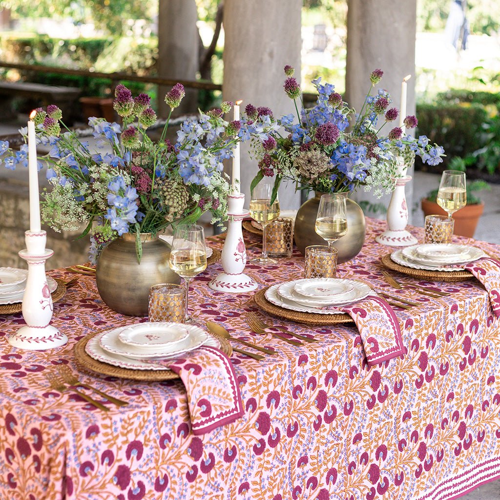 Cactus Flower Mauve & Lavender Tablecloth