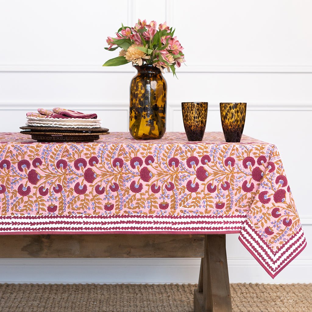 Cactus Flower Mauve & Lavender Tablecloth