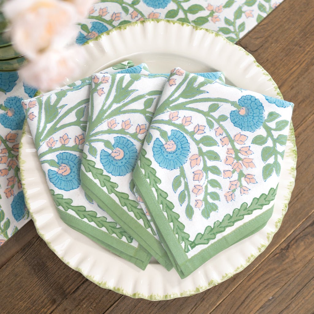 Cactus Flower Meadow & Blue | Set of 4