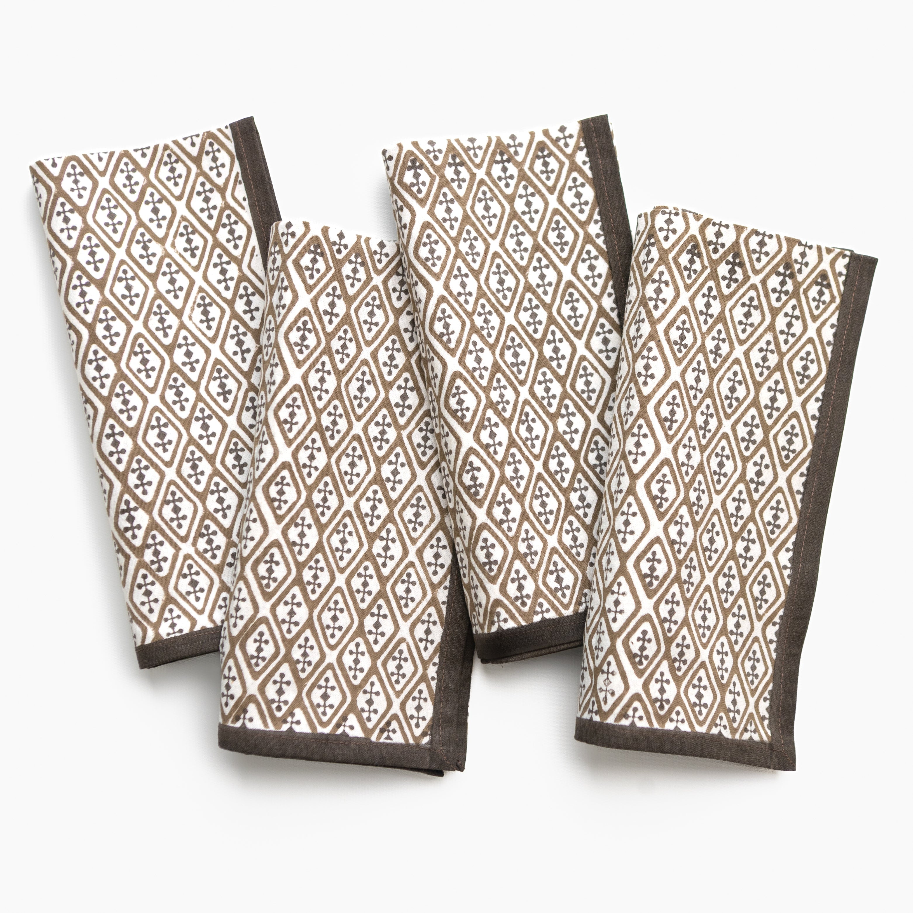 Diamonds & Clubs Chocolate / India Hicks Napkins Set of 4
