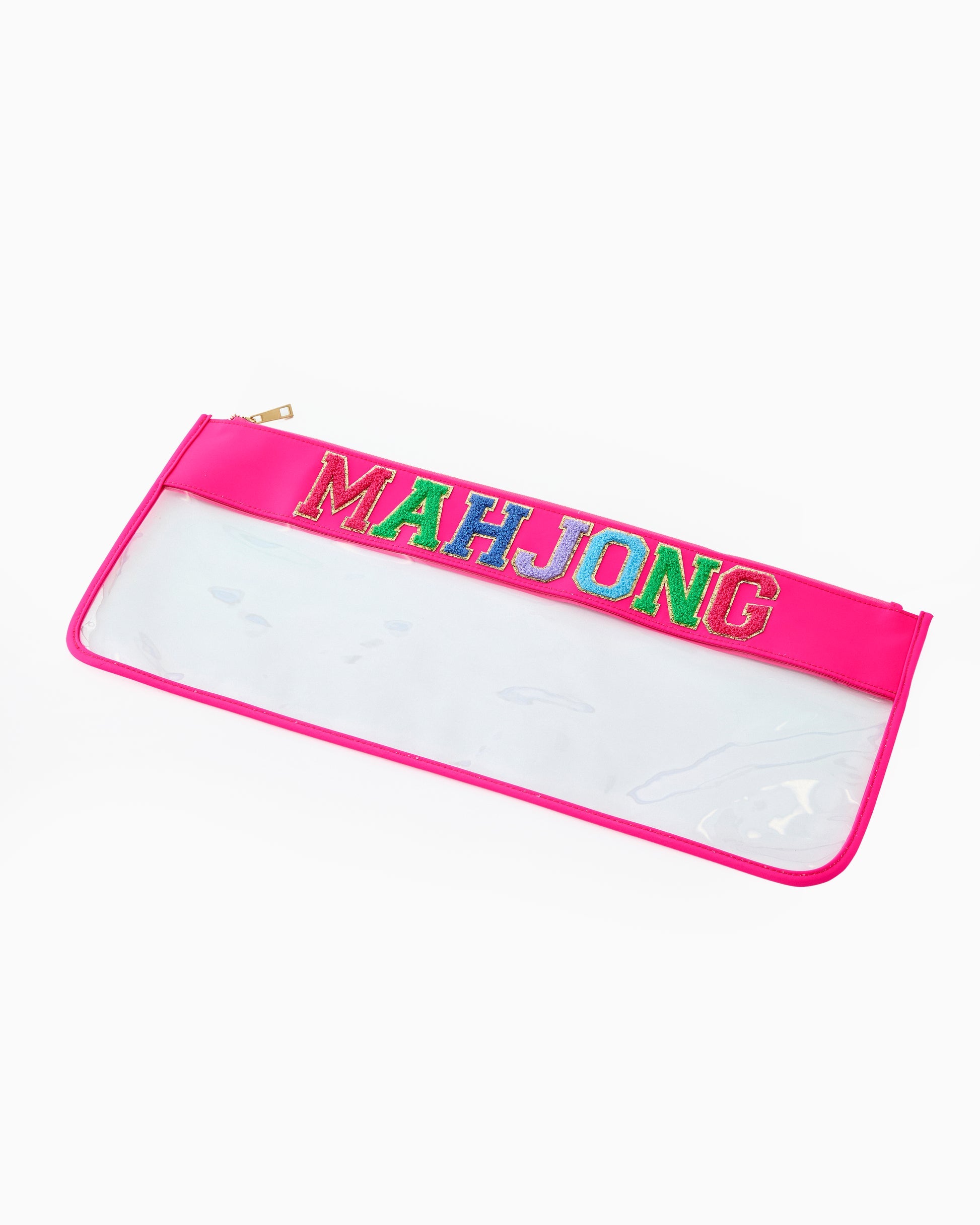 Hot Pink Mahjong Tile Storage Bag