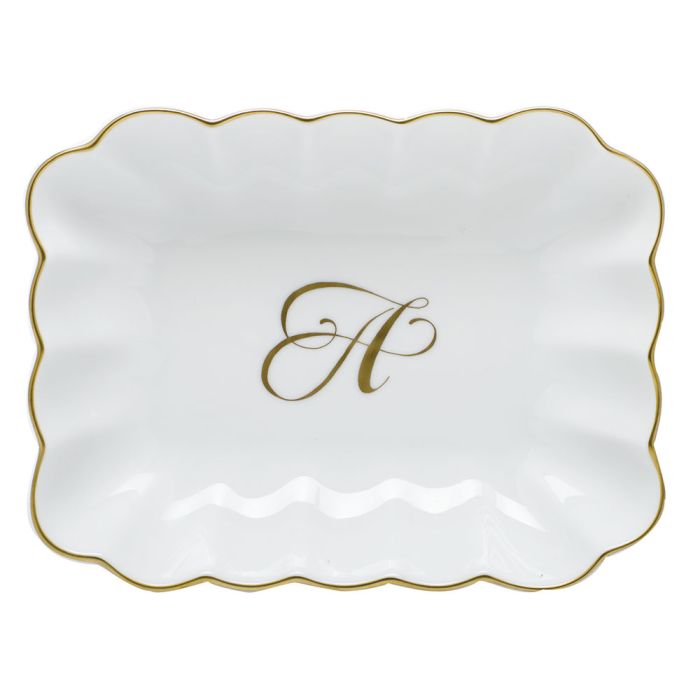 Oblong Dish with Monogram