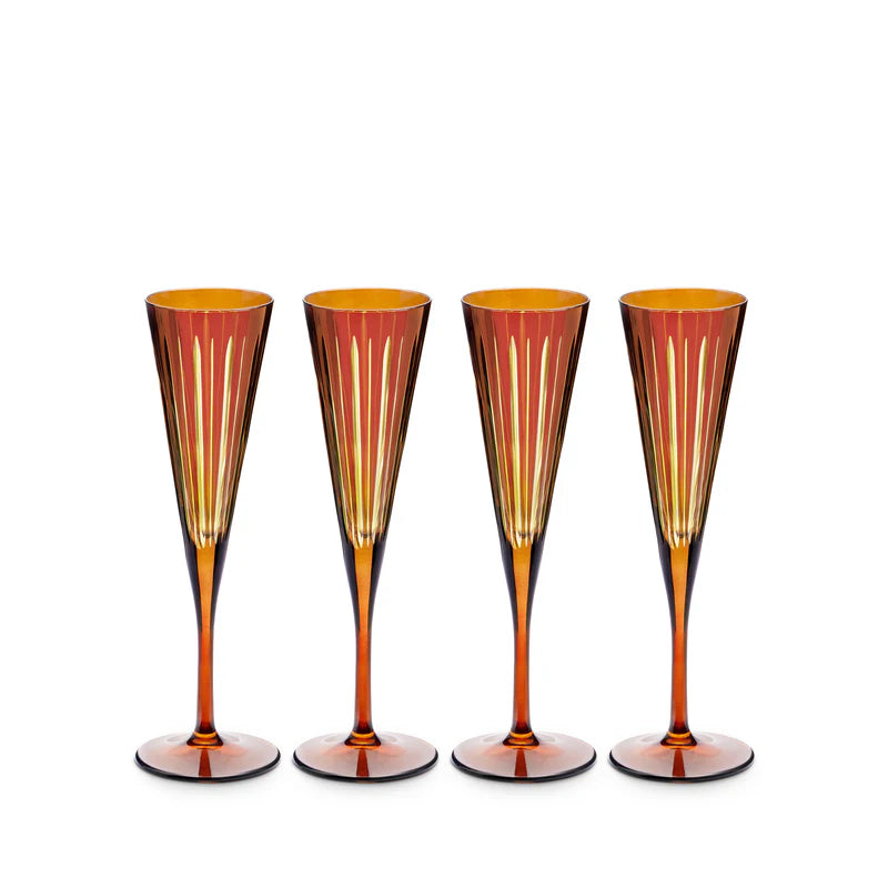PRISM Champagne Flutes - Set of 4