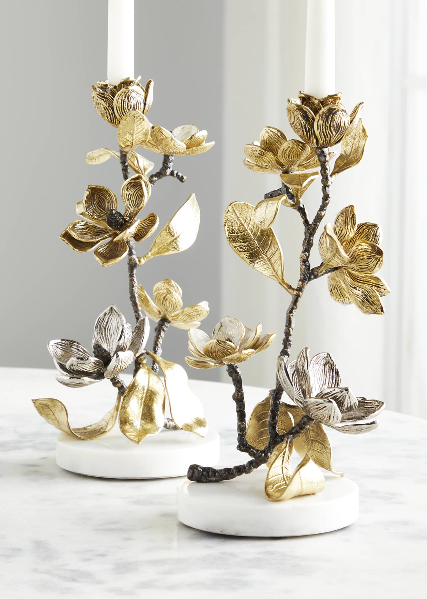 Vintage Bloom Candleholders (Pair)