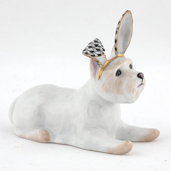 Westie With Bunny Ears