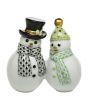 Snowman Couple 1.5"l X 3"h