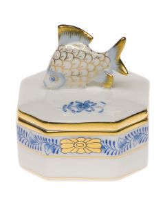 Petite Octagonal Box - Fish 2"l X 2"h