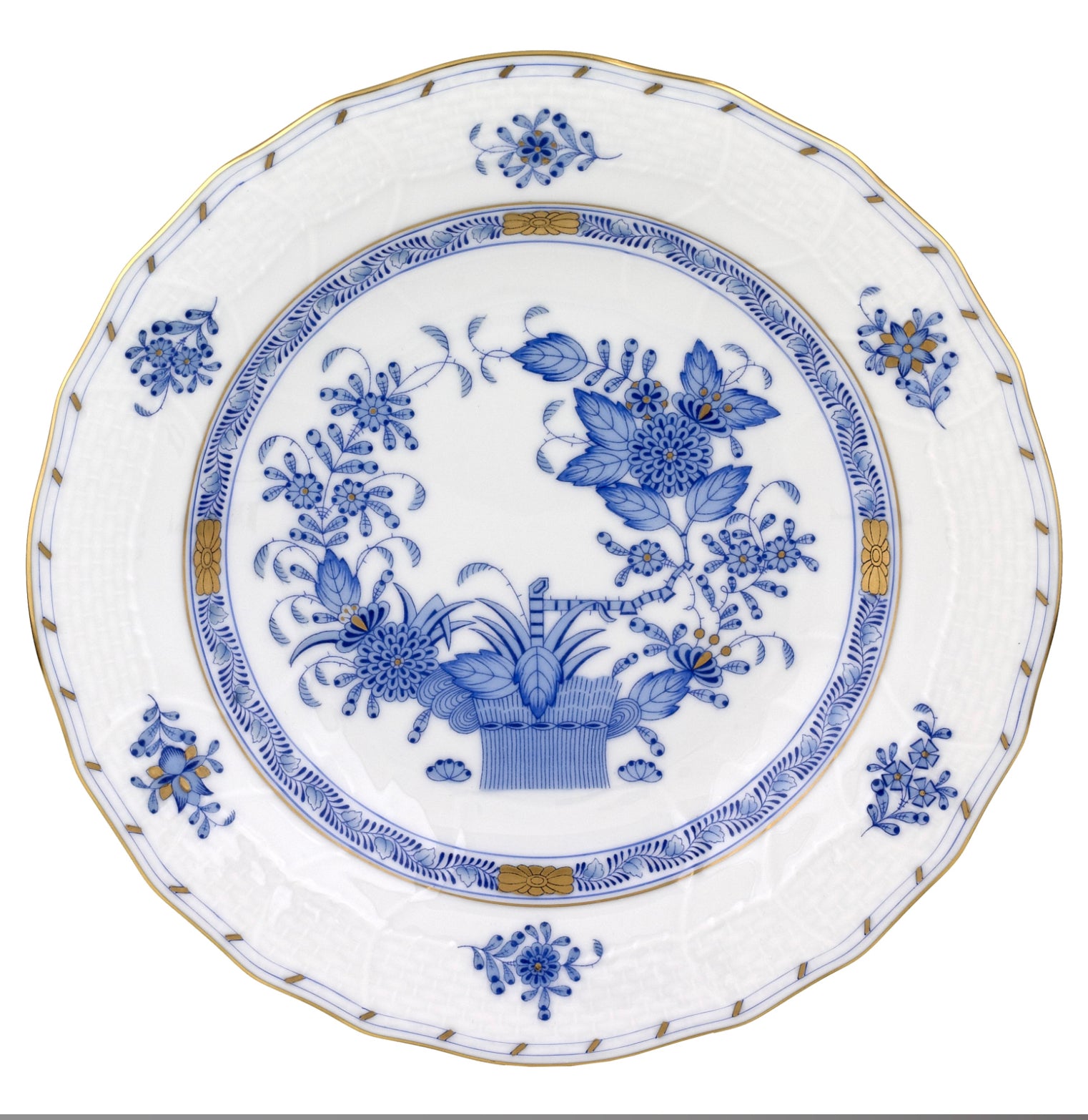 Indian Basket Blue Dessert Plate