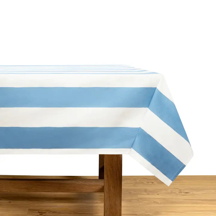 St. Tropez Blue Stripes Tablecloth