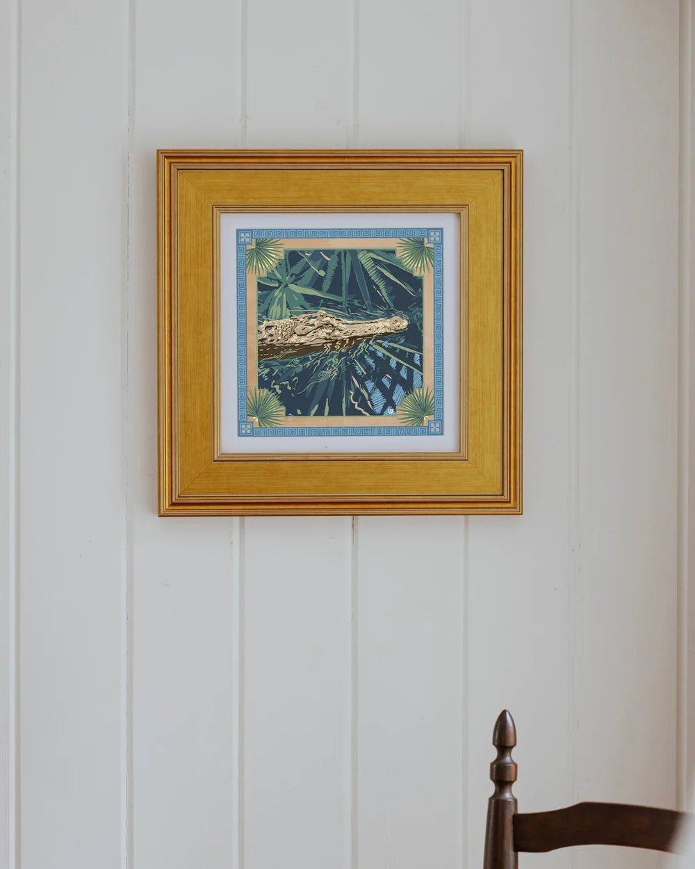 Ocmulgee Gator Framed Scarf Print