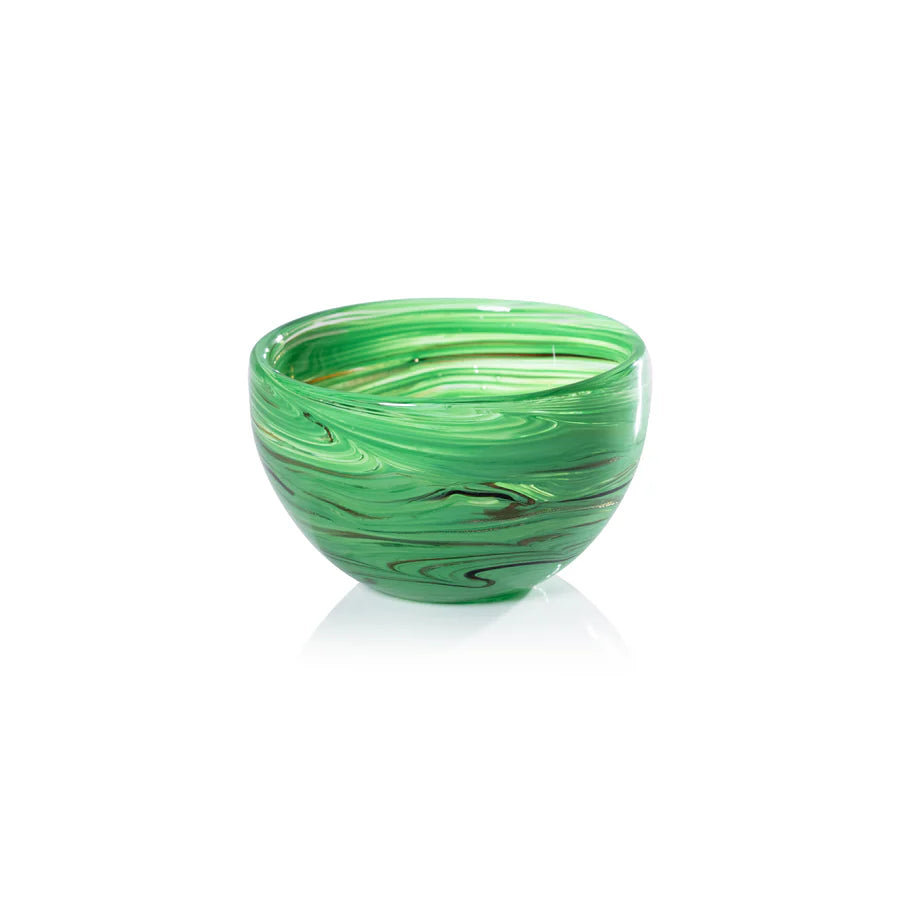 Art Glass Bowl Delphine - Green