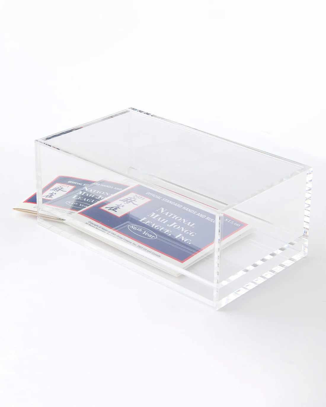 Mahjong Acrylic Box - Clear Lid