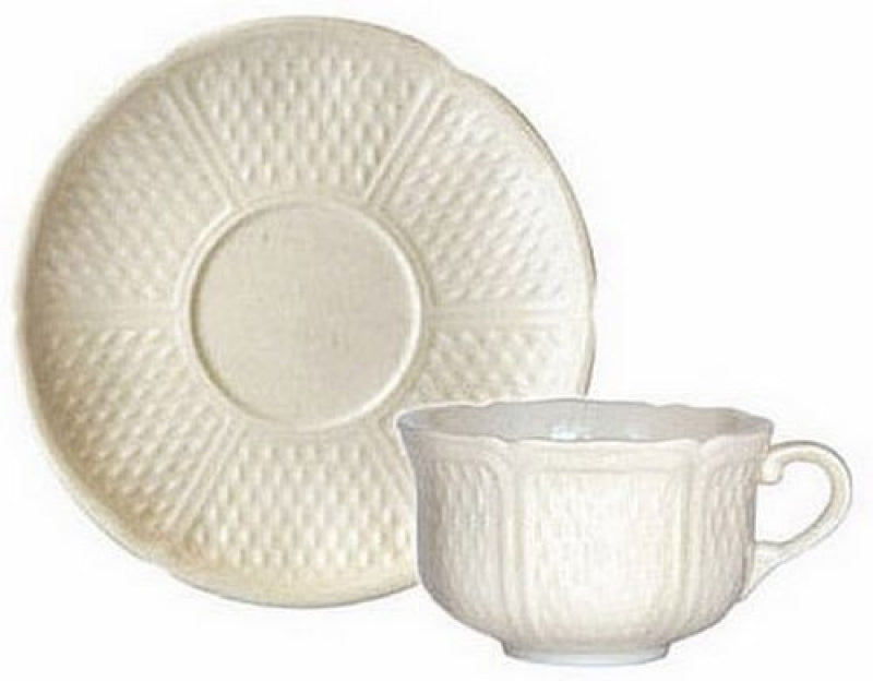 Pont Aux Choux White Breakfast Cups & Saucers - Set of 2