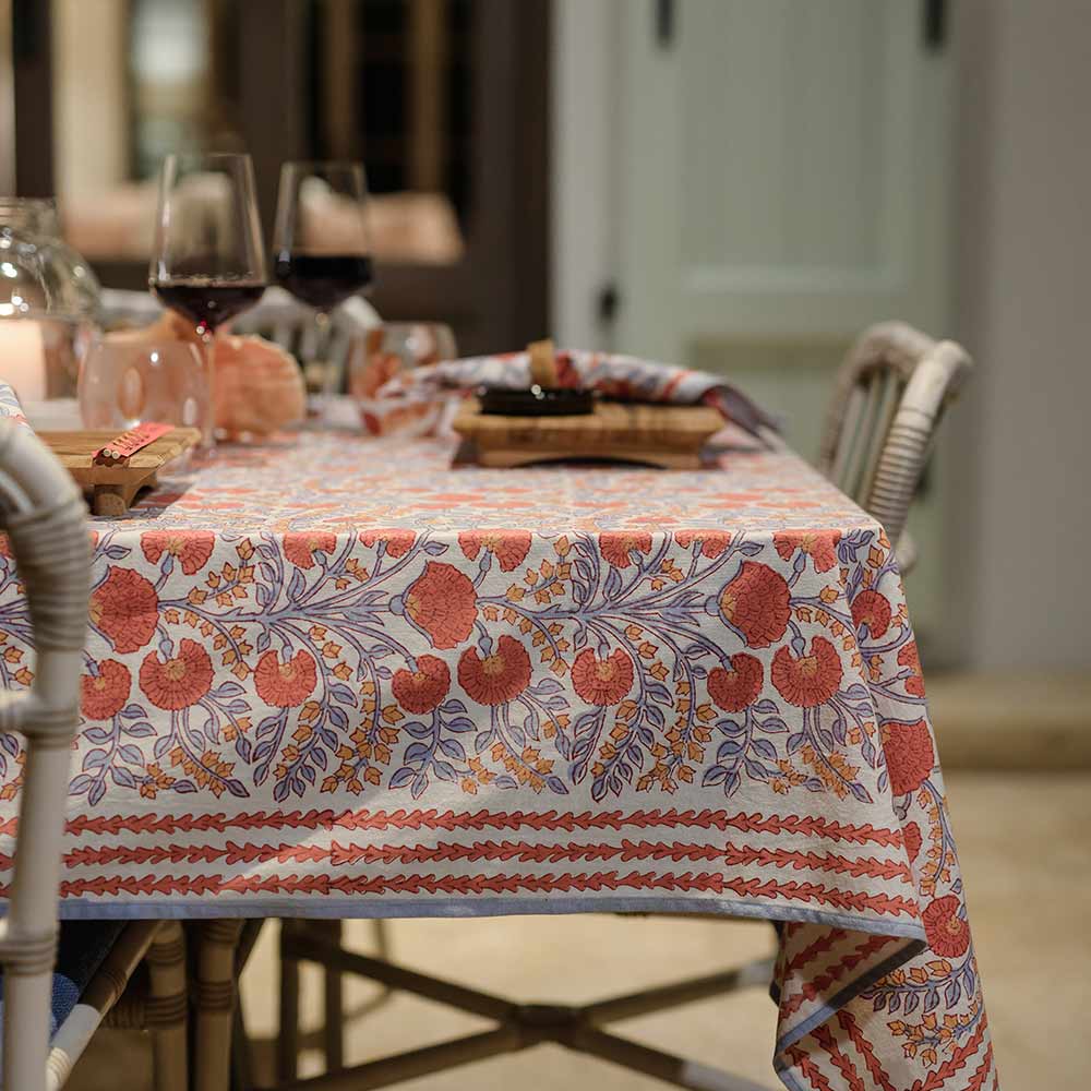 Cactus Flower Ivory Tablecloth