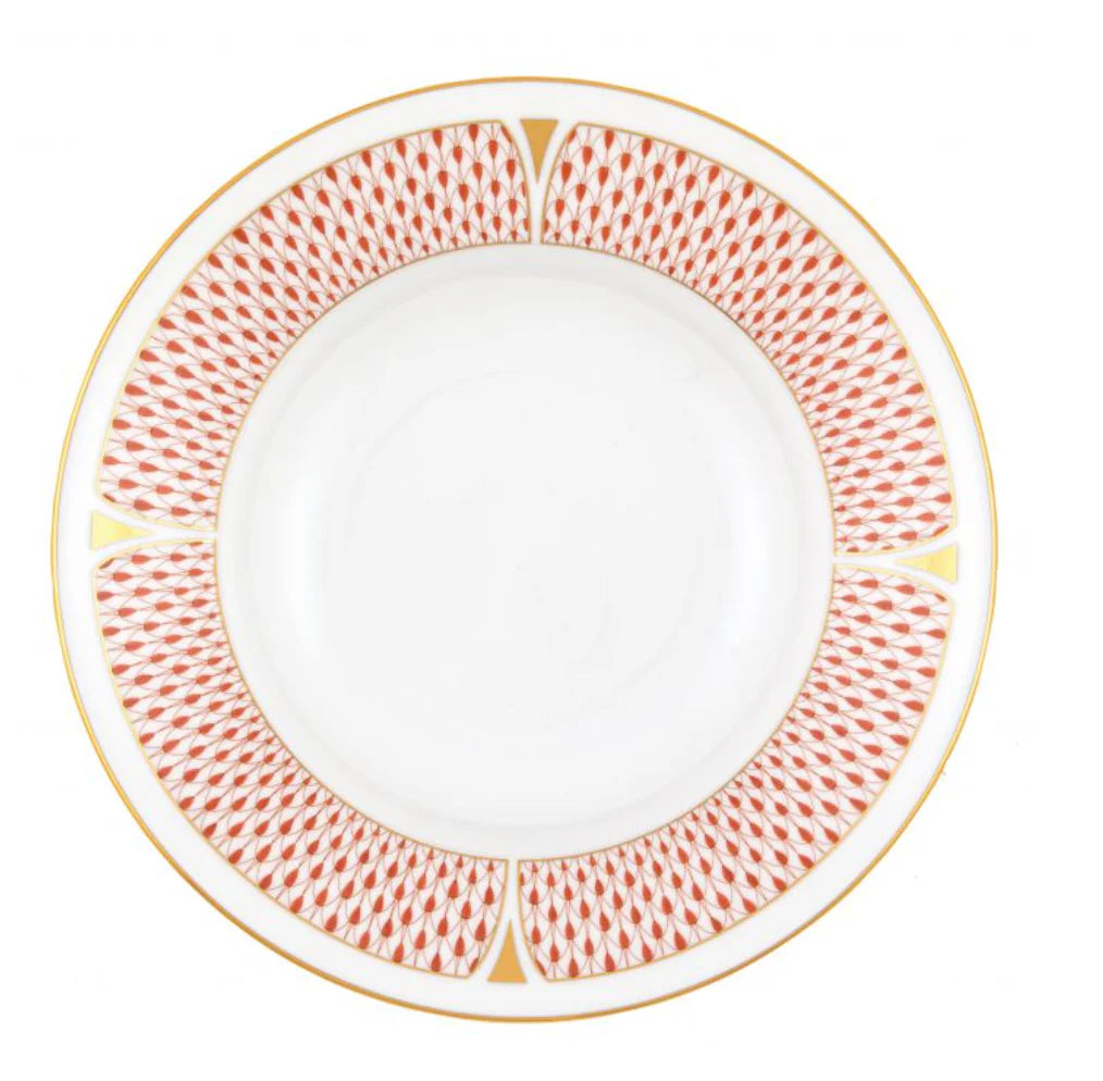 Art Deco Rust Rim Soup