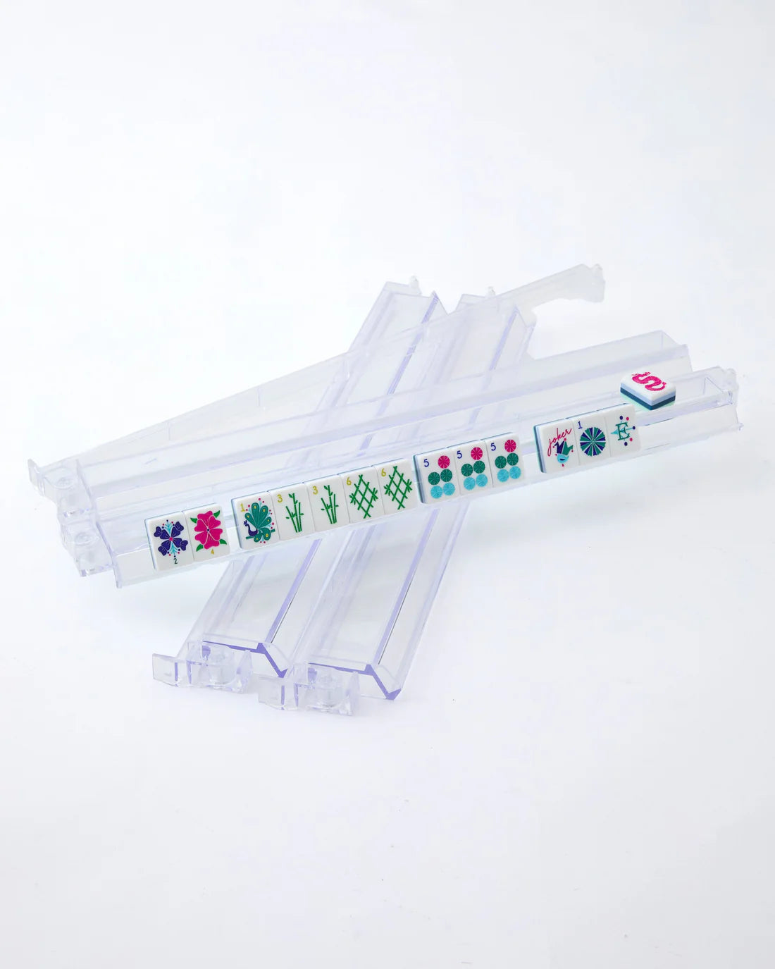 Mahjong Clear Acrylic Rack and Pusher Set