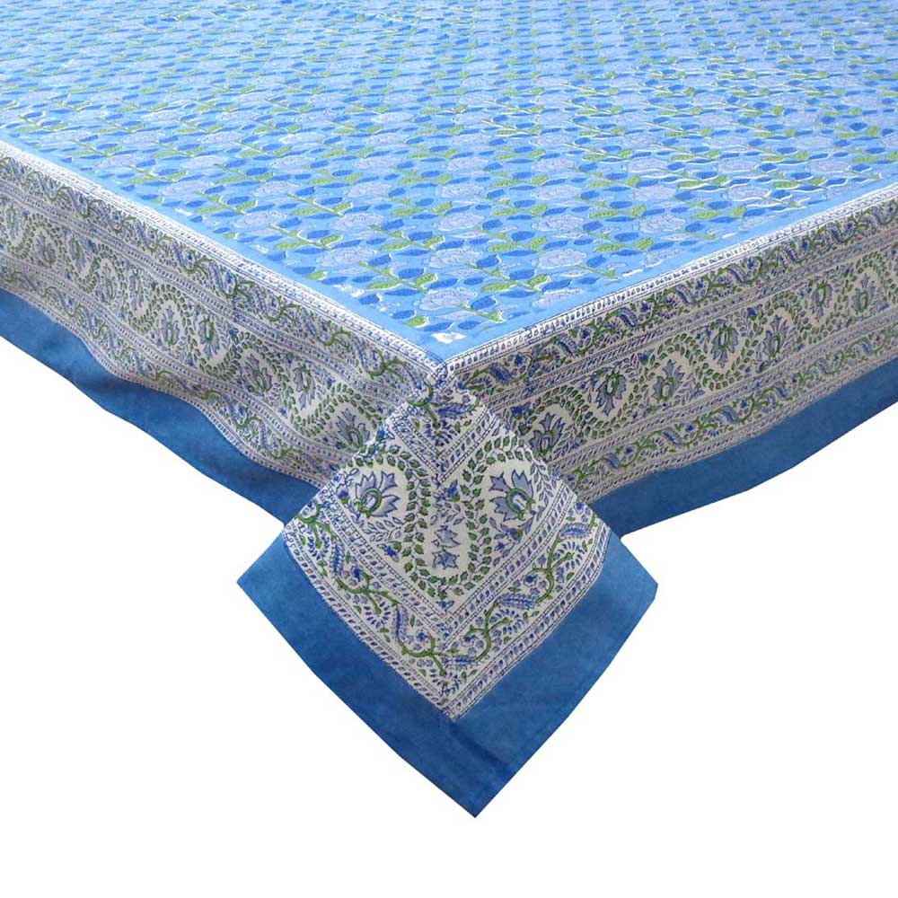 Indian Block Print Tablecloth 150x220cm (4-6 seater)