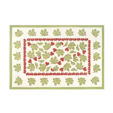 French Tablecloth Fig Red and Green